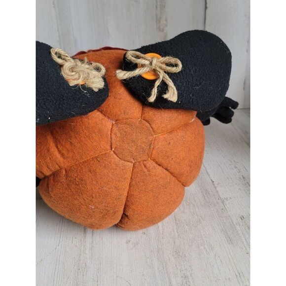 felt large pumpkin jack o'lantern man home decor Halloween fall Harvest - Picture 9 of 9